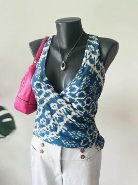 2008 Vintage RALPH LAUREN | Silk & Linen Patterned Tank